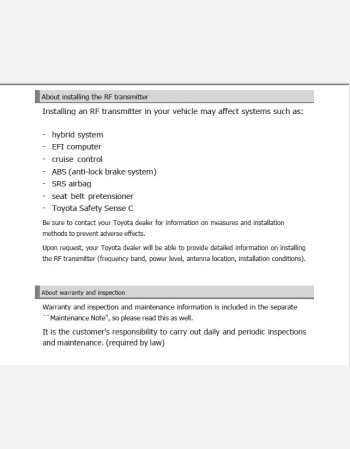toyota voxy hybrid 2017-2018 owners manual in english